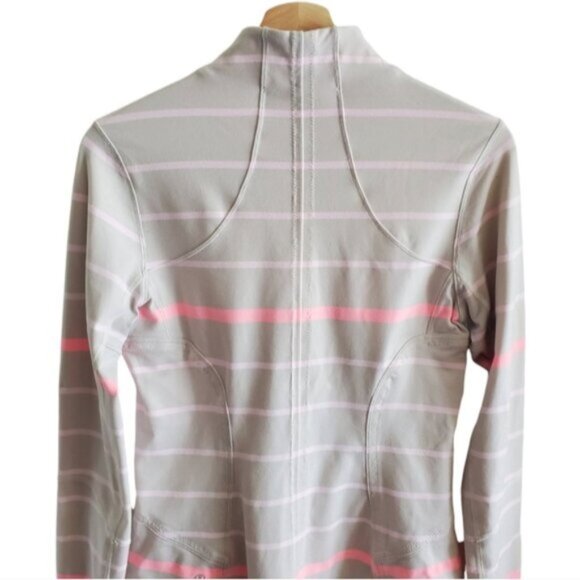 Lululemon Striped Heathered Barely Pink Forme Jacket Size 8 - Picture 4 of 12